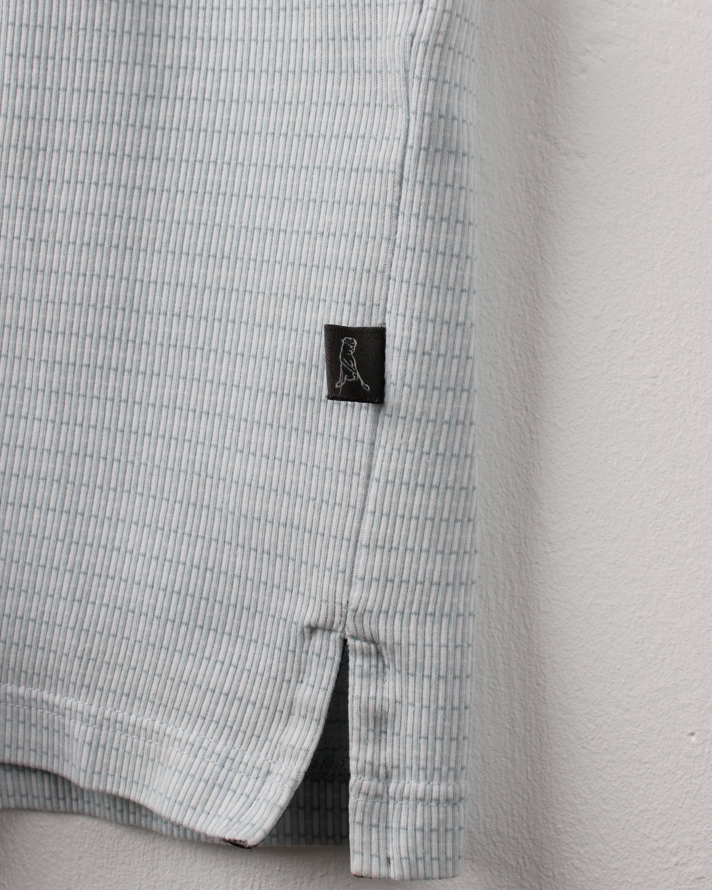 00s Ping Light Blue & White Geometric Patterned Polo (L)