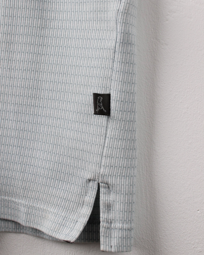 00s Ping Light Blue & White Geometric Patterned Polo (L)