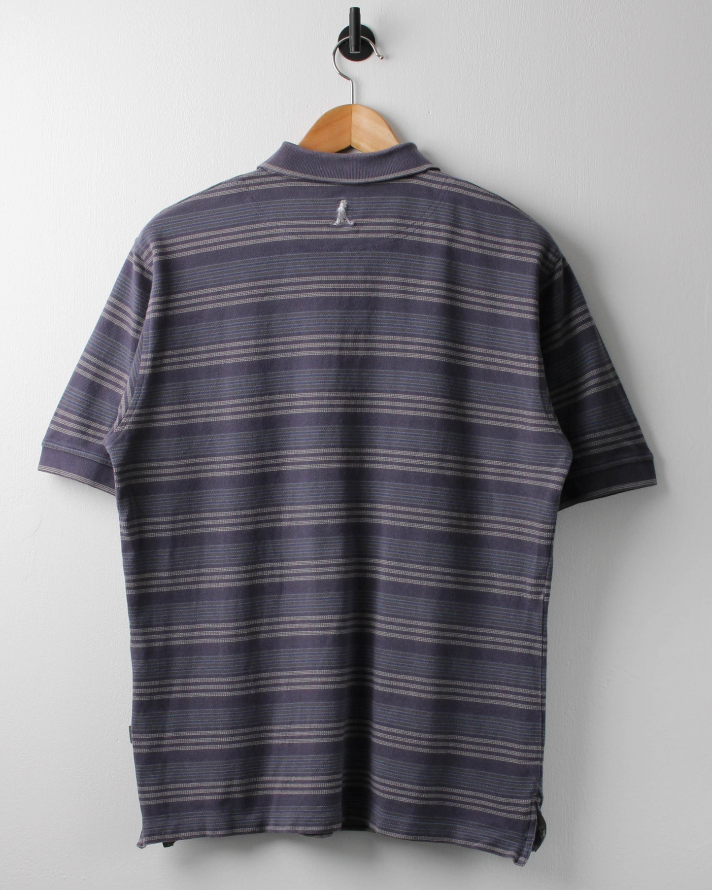 00s Ping ‘Mr Ping’ Logo Blue Striped Polo (S)