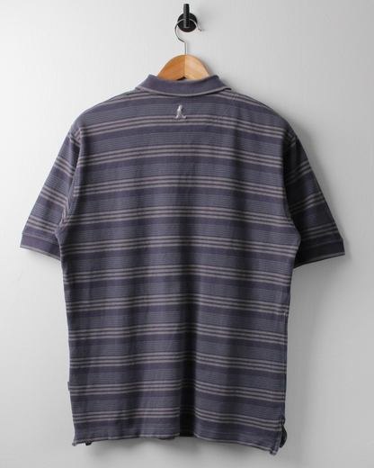 00s Ping ‘Mr Ping’ Logo Blue Striped Polo (S)