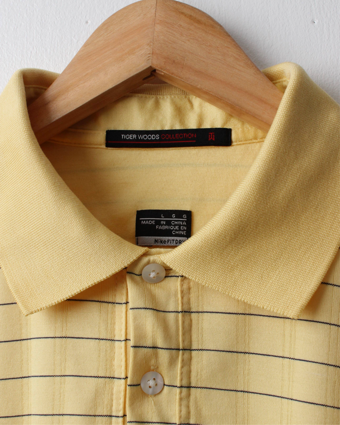 00s Nike Tiger Woods Yellow & Black Polo (L)
