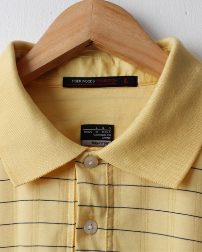 00s Nike Tiger Woods Yellow & Black Polo (L)
