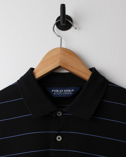 2006 Ryder Cup Polo Golf Black & Blue Striped Polo (L)