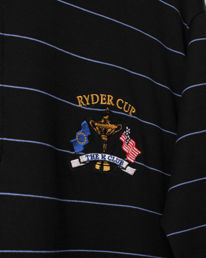 2006 Ryder Cup Polo Golf Black & Blue Striped Polo (L)