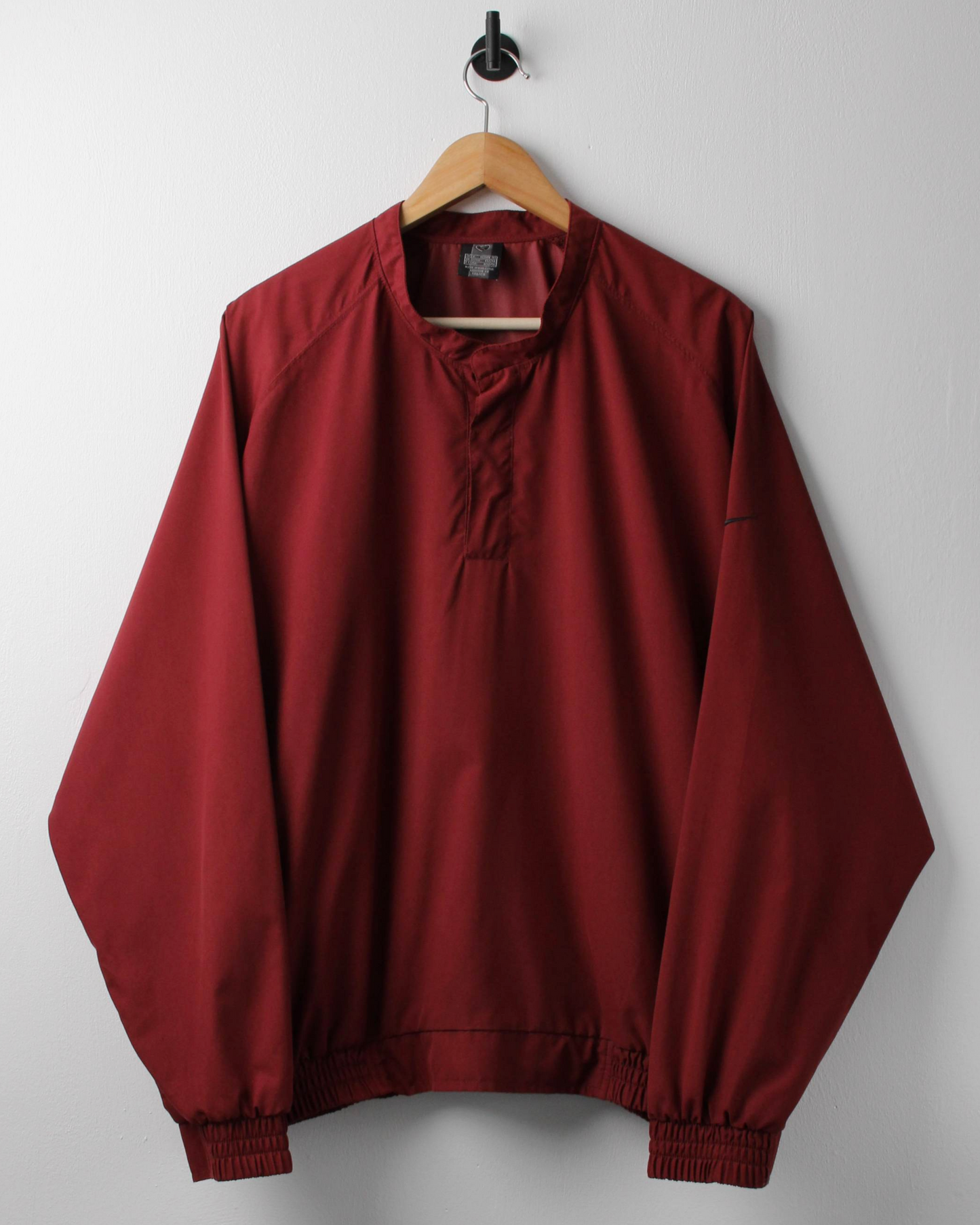 00s Nike Burgundy Quarter Snap Windbreaker (L)