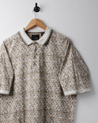 90s Greg Norman Khaki Abstract Polo (L)