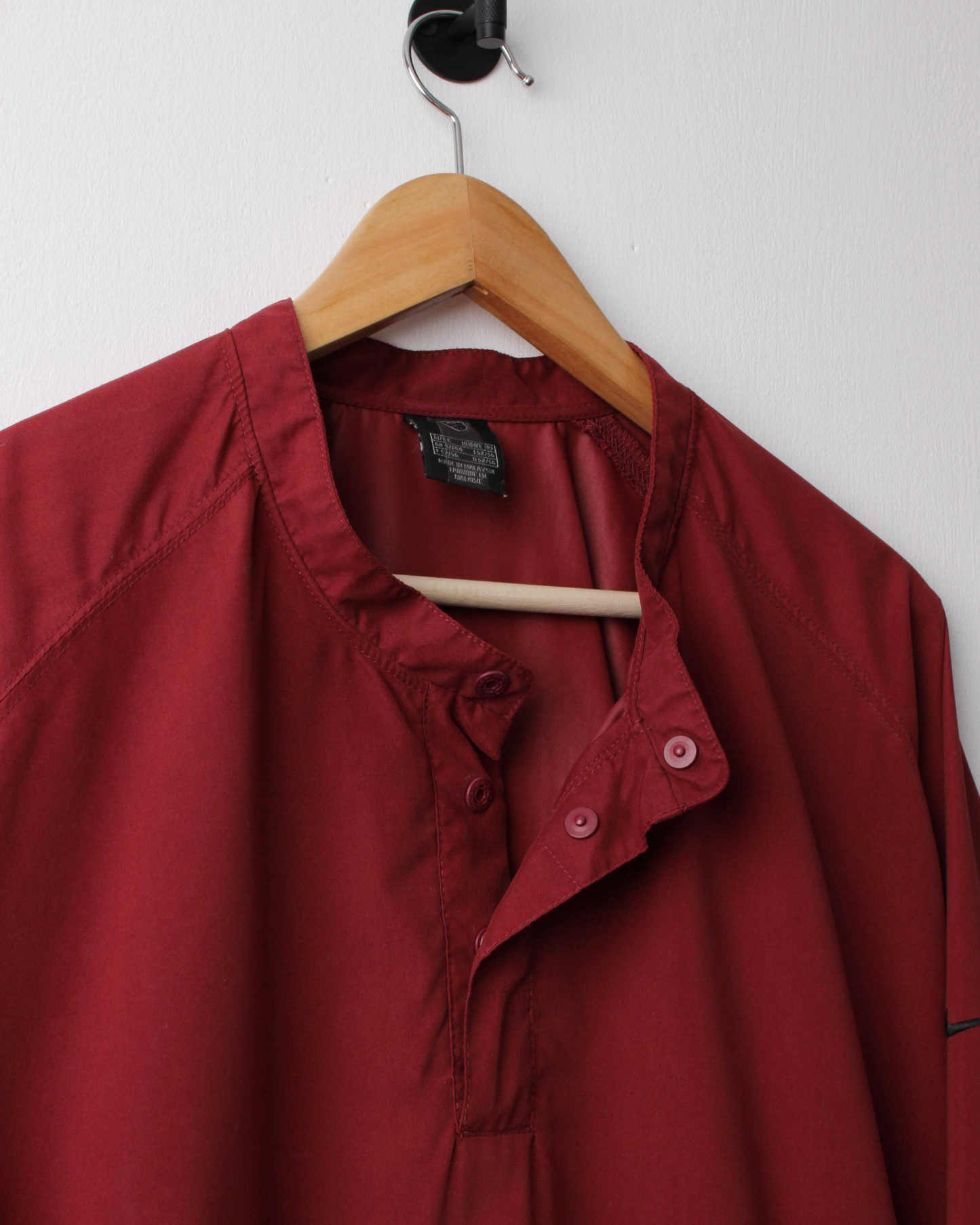 00s Nike Burgundy Quarter Snap Windbreaker (L)