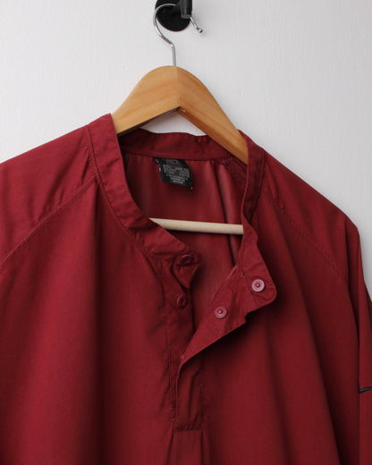 00s Nike Burgundy Quarter Snap Windbreaker (L)