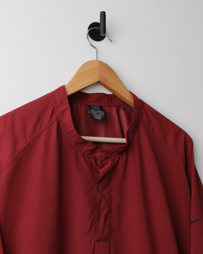 00s Nike Burgundy Quarter Snap Windbreaker (L)