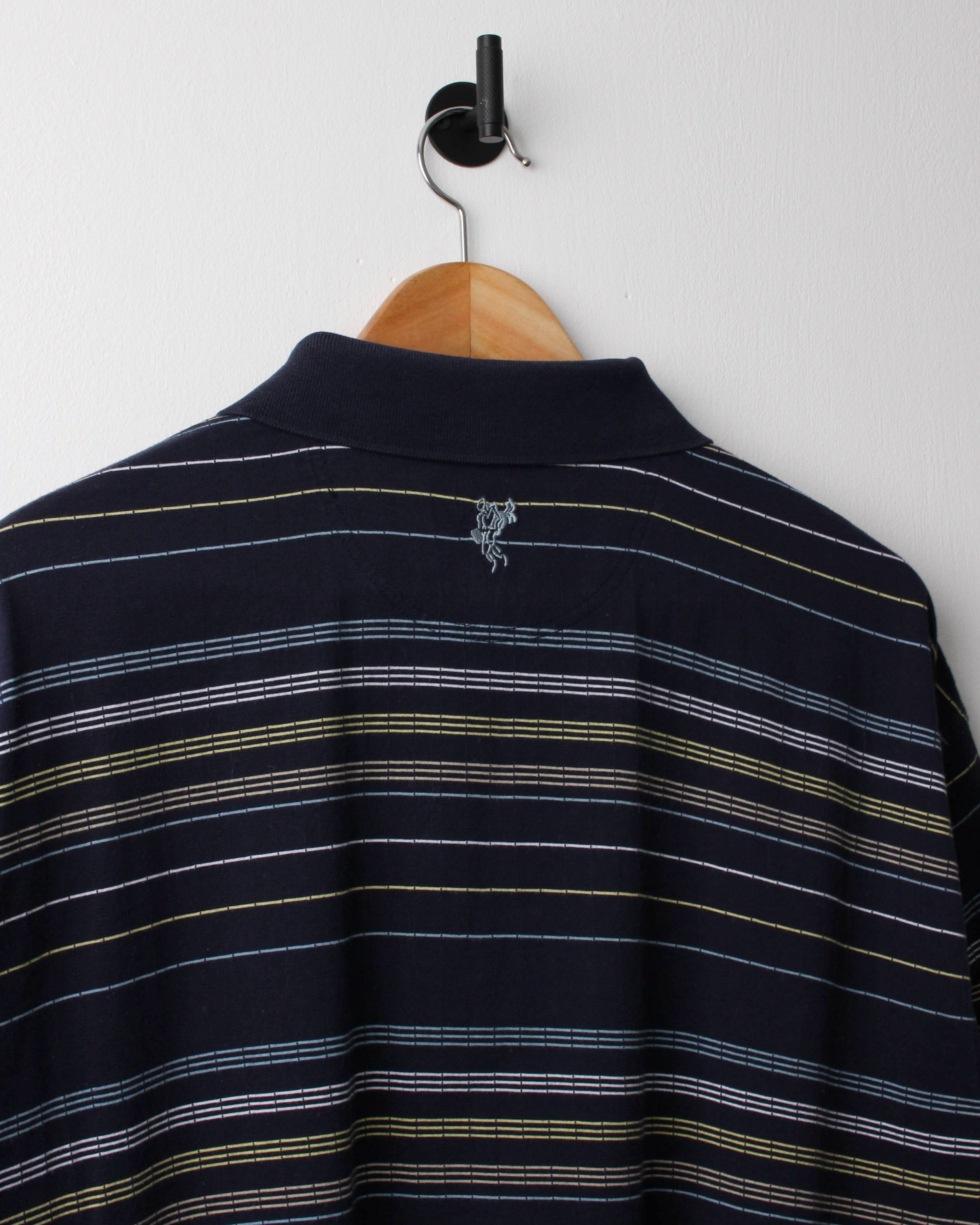 90s Ashworth Navy Striped Polo (XL)