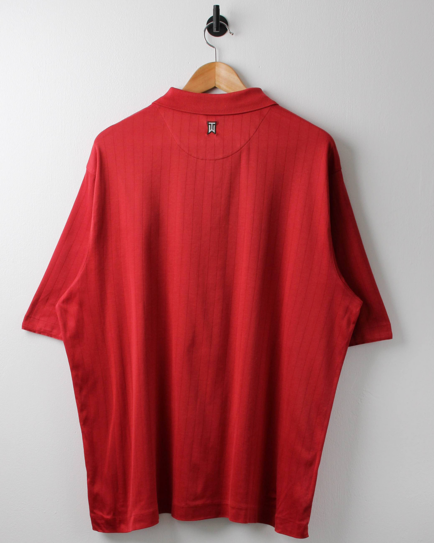 00s Nike Tiger Woods Red Textured Polo (L)
