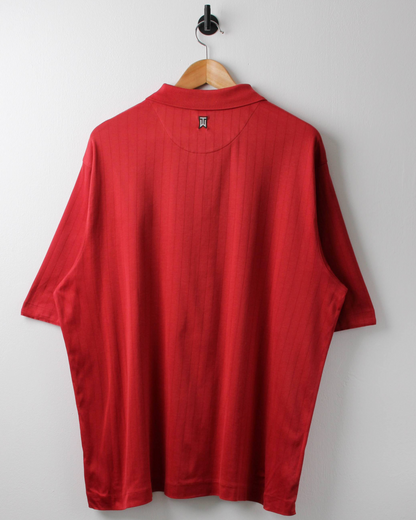00s Nike Tiger Woods Red Textured Polo (L)