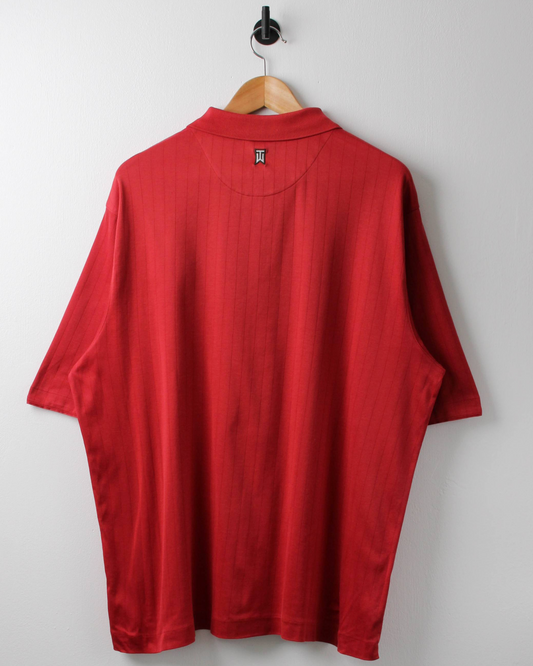 00s Nike Tiger Woods Red Textured Polo (L)