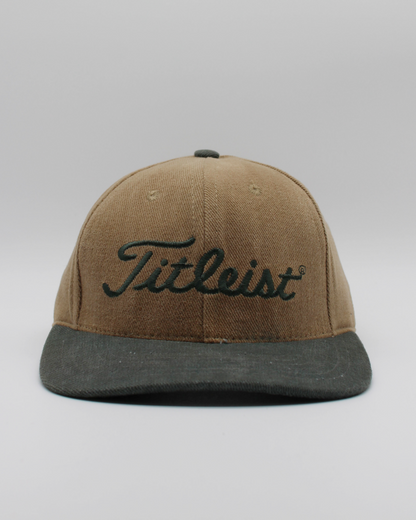 90s Titleist DCI Beige & Green Strapback Cap