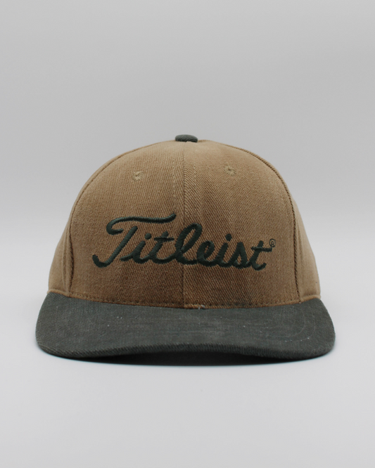 90s Titleist DCI Beige & Green Strapback Cap