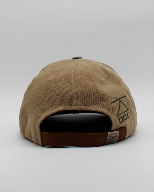 90s Titleist DCI Beige & Green Strapback Cap