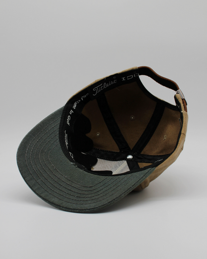 90s Titleist DCI Beige & Green Strapback Cap