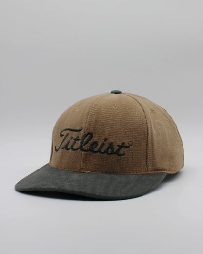 90s Titleist DCI Beige & Green Strapback Cap
