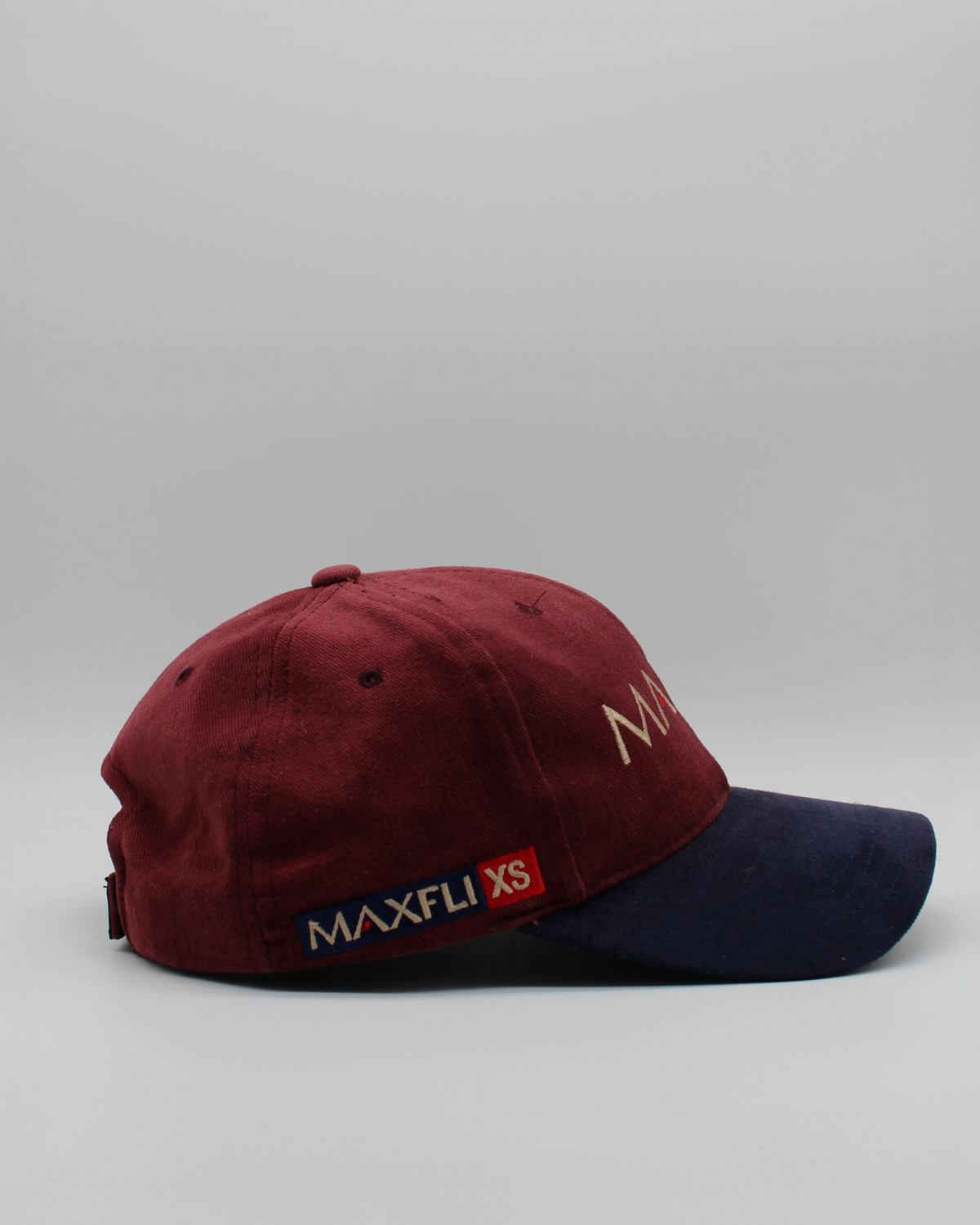 90s MAXFLI Burgundy & Navy Two Tone Cap
