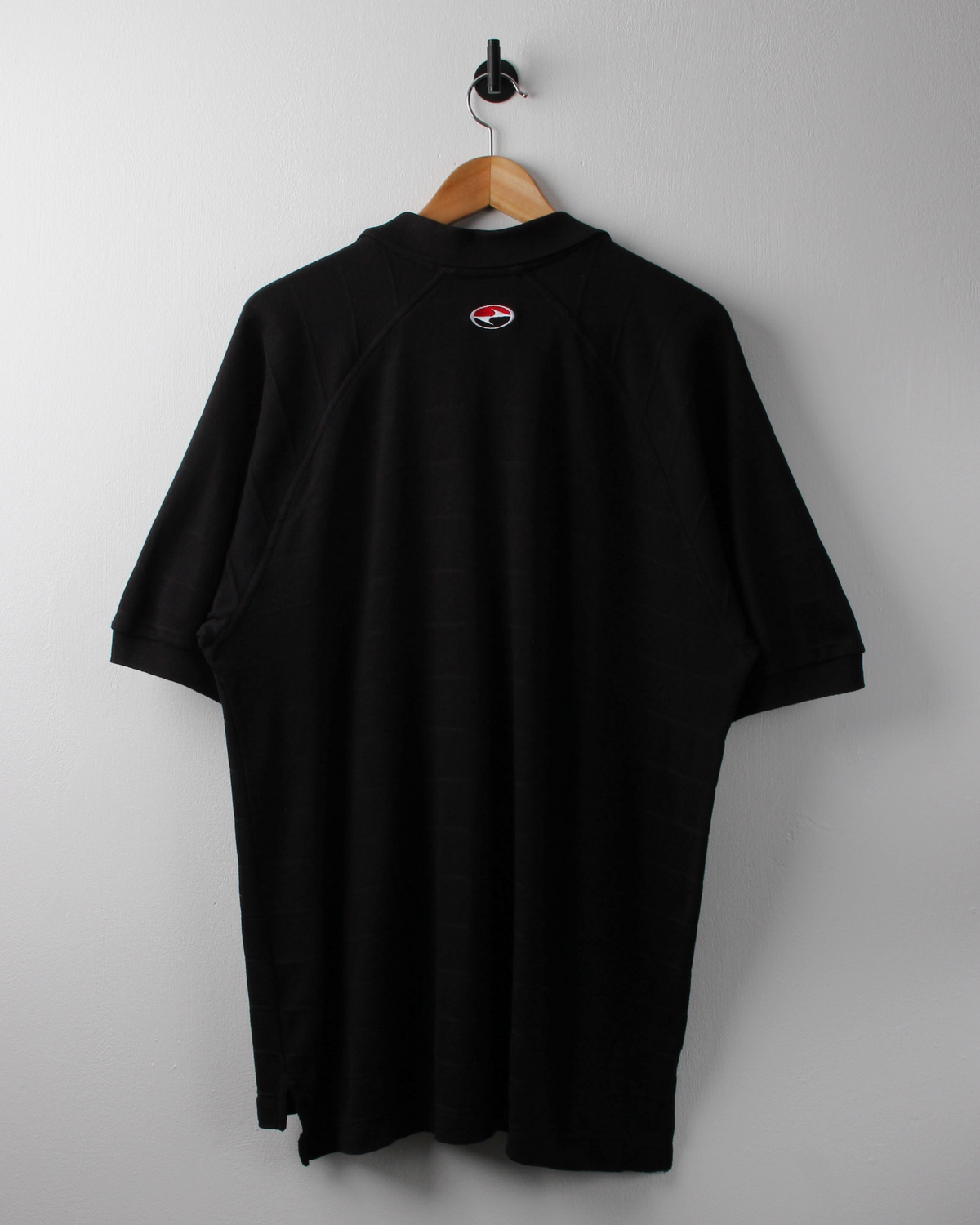90s Nike Tiger Woods Yin Yang Black Buttonless Polo (XL)
