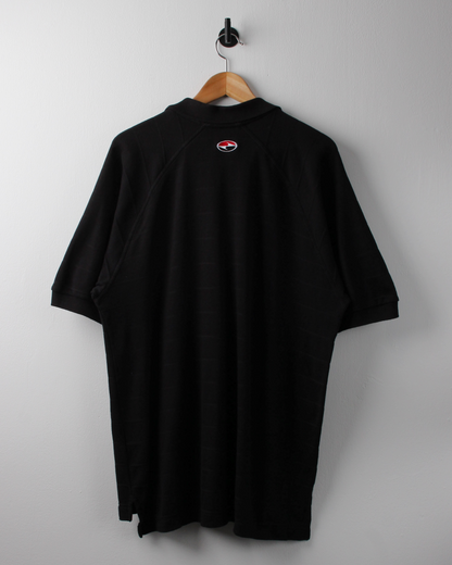 90s Nike Tiger Woods Yin Yang Black Buttonless Polo (XL)