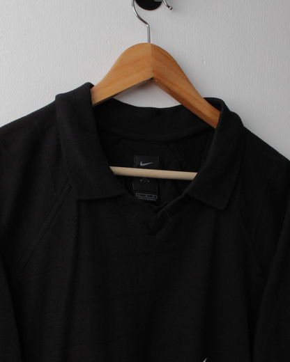 90s Nike Tiger Woods Yin Yang Black Buttonless Polo (XL)