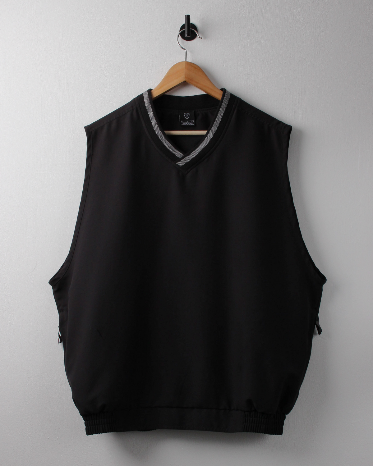 00s Nike Black Windbreaker Golf Vest (L)