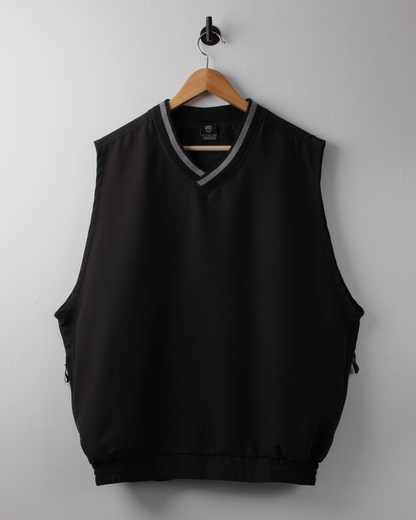 00s Nike Black Windbreaker Golf Vest (L)