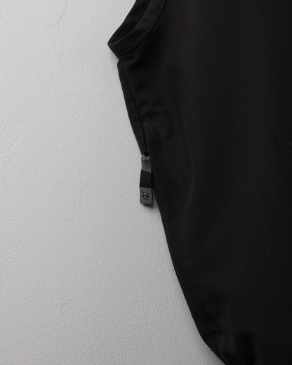 00s Nike Black Windbreaker Golf Vest (L)