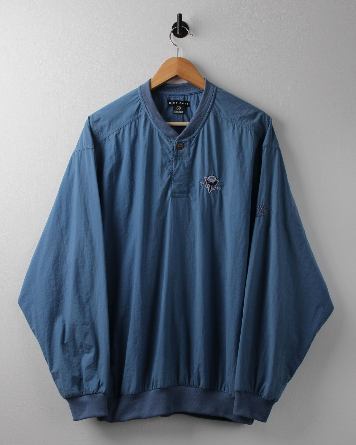 90s Nike Tour Light Blue Buttoned Windbreaker (L)