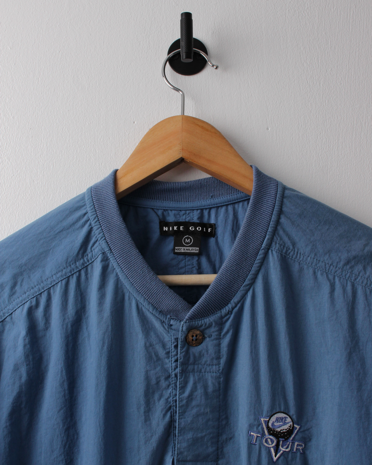 90s Nike Tour Light Blue Buttoned Windbreaker (L)