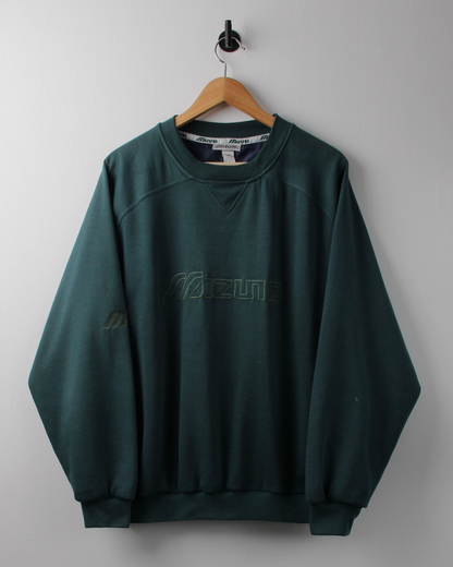 00s Mizuno Green Crewneck Sweatshirt (M)