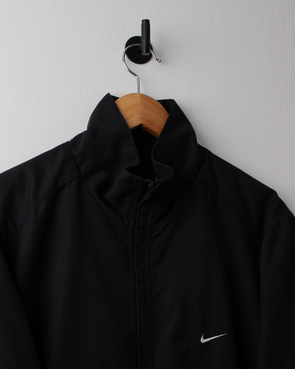 00s Nike Shield Logo Black Short Sleeve Windbreaker (M)
