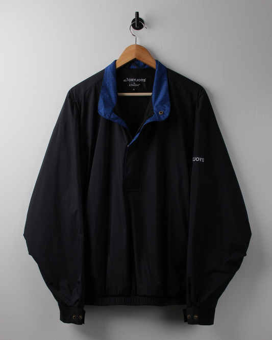 90s FootJoy Black Half Zip Windbreaker (M)