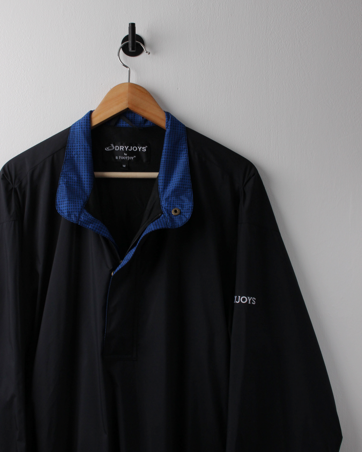 90s FootJoy Black Half Zip Windbreaker (M)