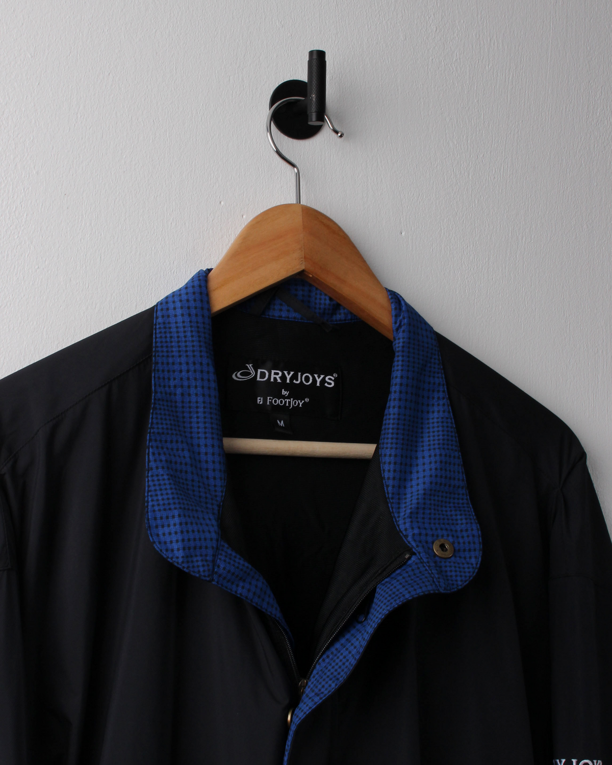 90s FootJoy Black Half Zip Windbreaker (M)