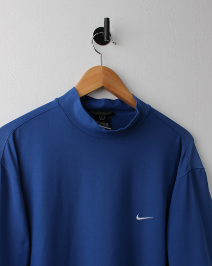 00s Nike Blue Dri-Fit Mock Neck (L)