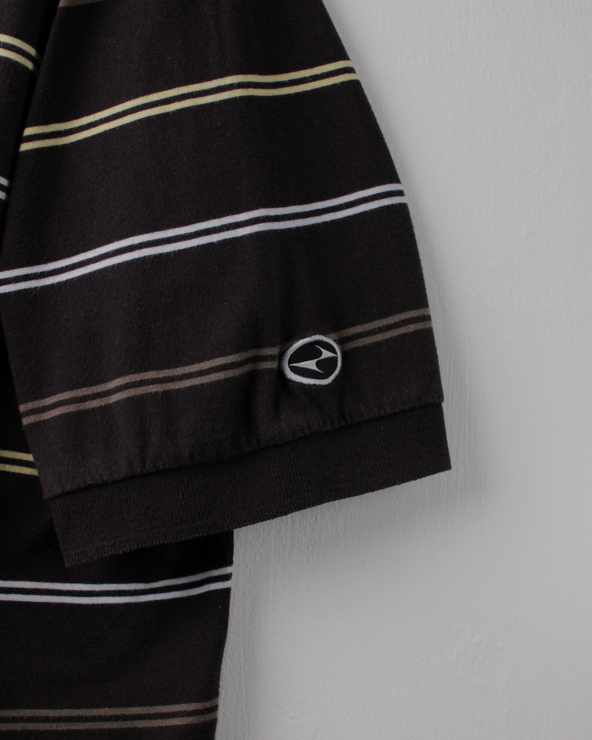 90s Nike Tiger Woods Yin Yang Black Striped Polo (L)