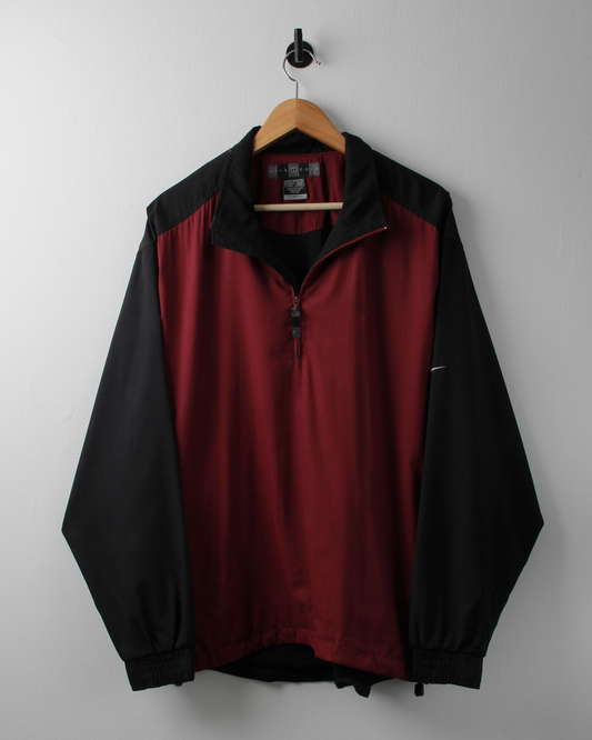 00s Nike Black & Red Quarter Zip Jacket (L)