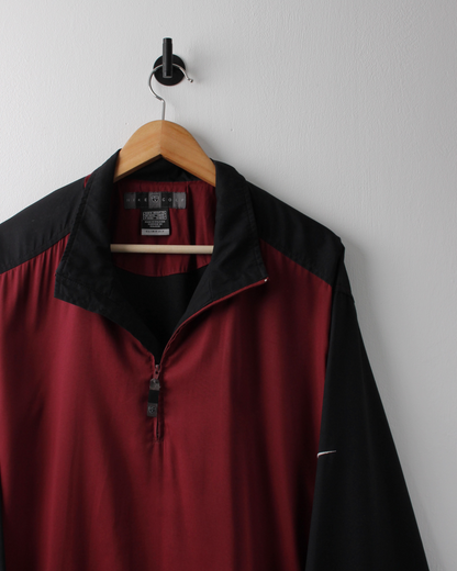 00s Nike Black & Red Quarter Zip Jacket (L)