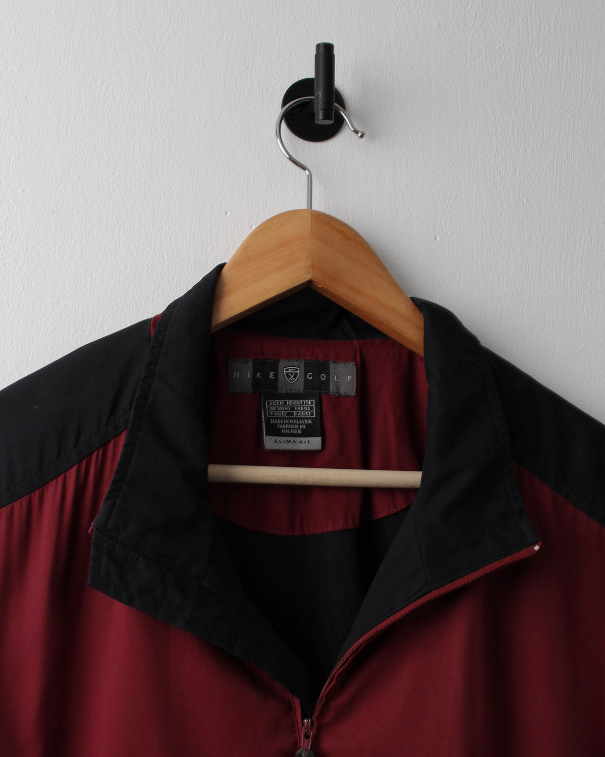 00s Nike Black & Red Quarter Zip Jacket (L)
