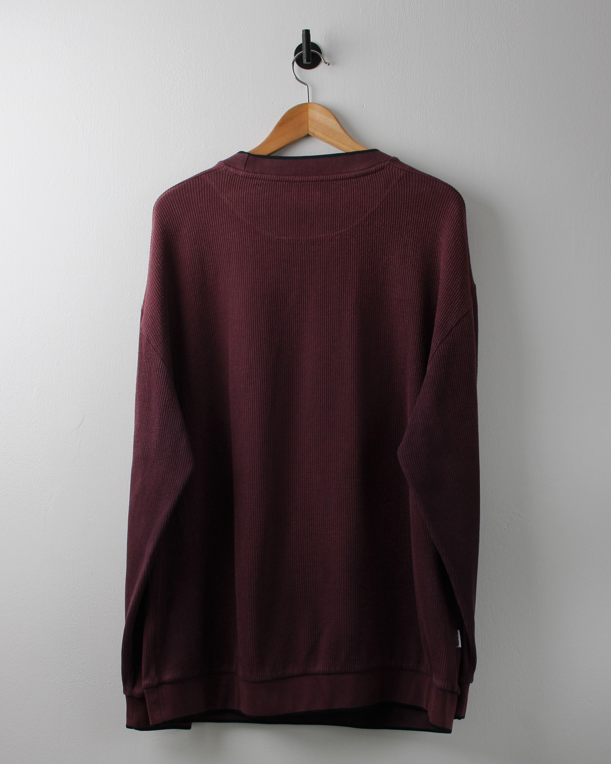 00s Ping Burgundy Ribbed Crewneck Sweatshirt (L)