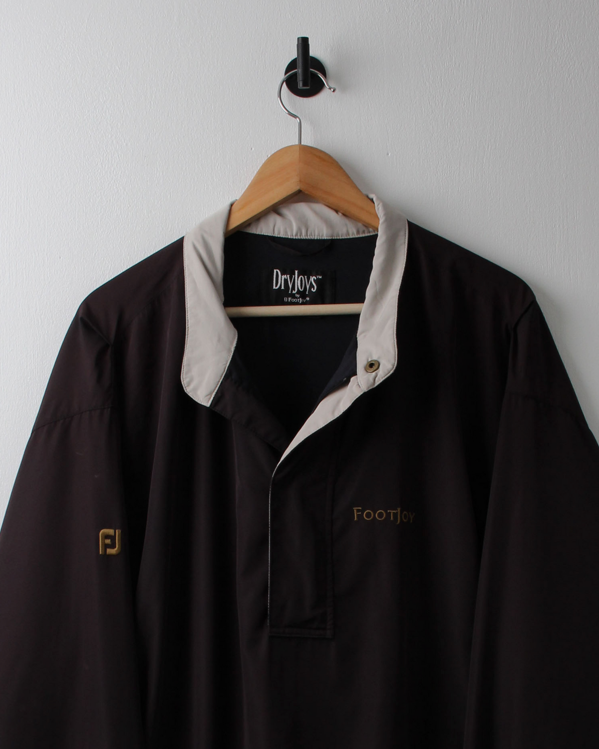 90s FootJoy Black & Cream Half Zip Jacket (L)