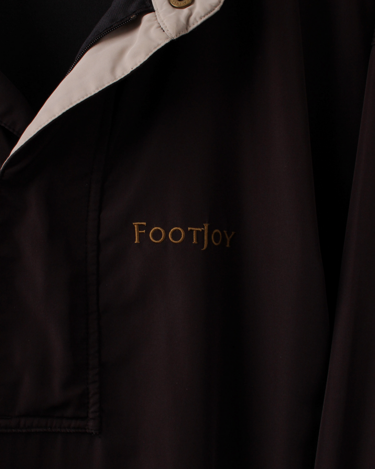 90s FootJoy Black & Cream Half Zip Jacket (L)