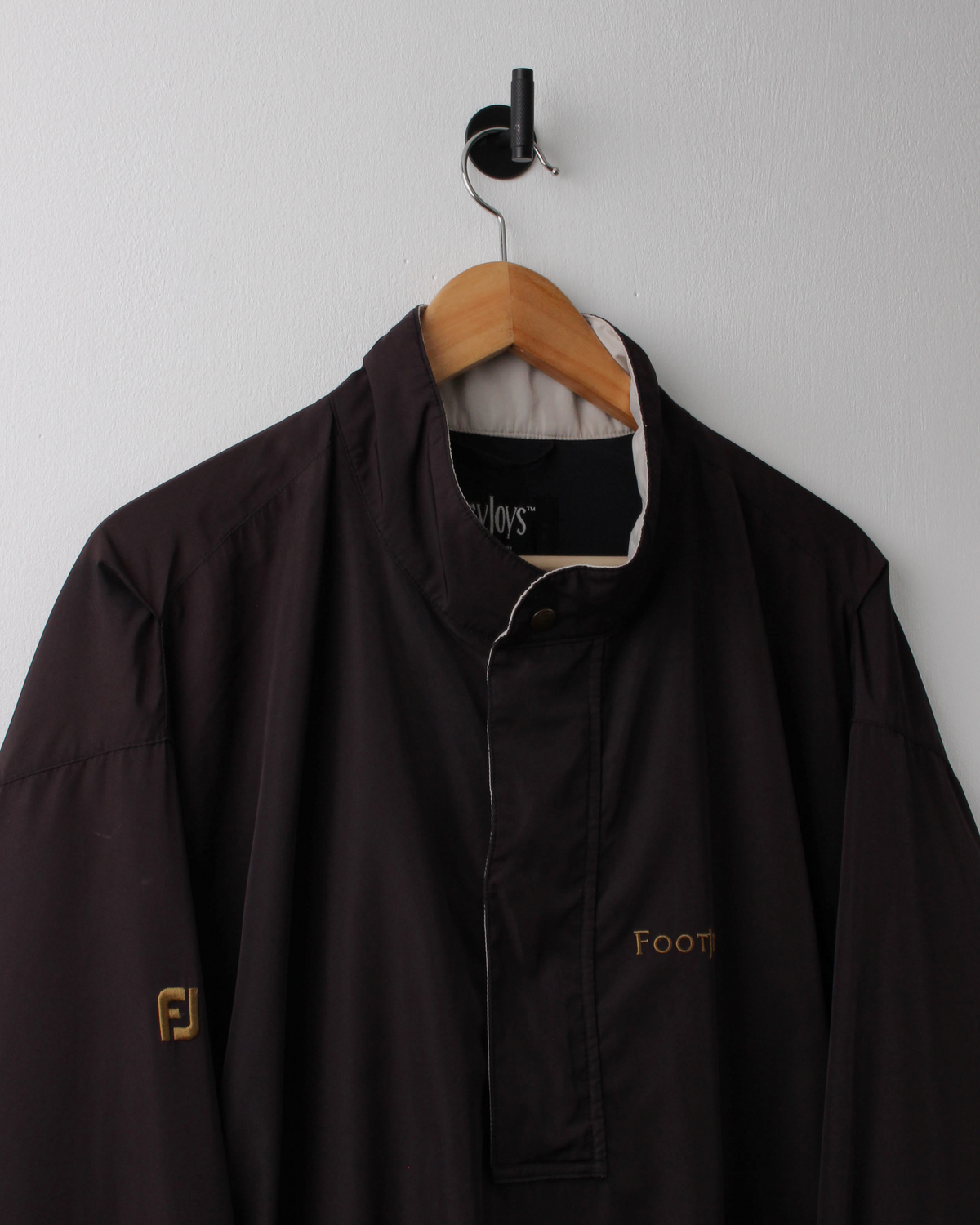 90s FootJoy Black & Cream Half Zip Jacket (L)