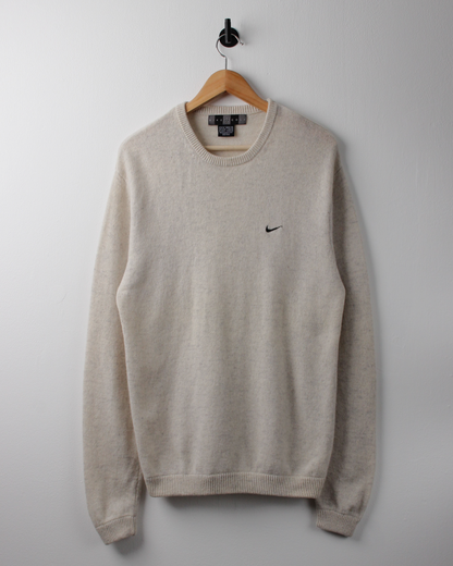 00s Nike Oatmeal Wool Crewneck Knit (M)