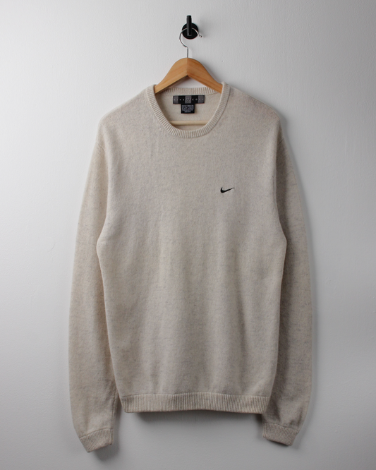 00s Nike Oatmeal Wool Crewneck Knit (M)