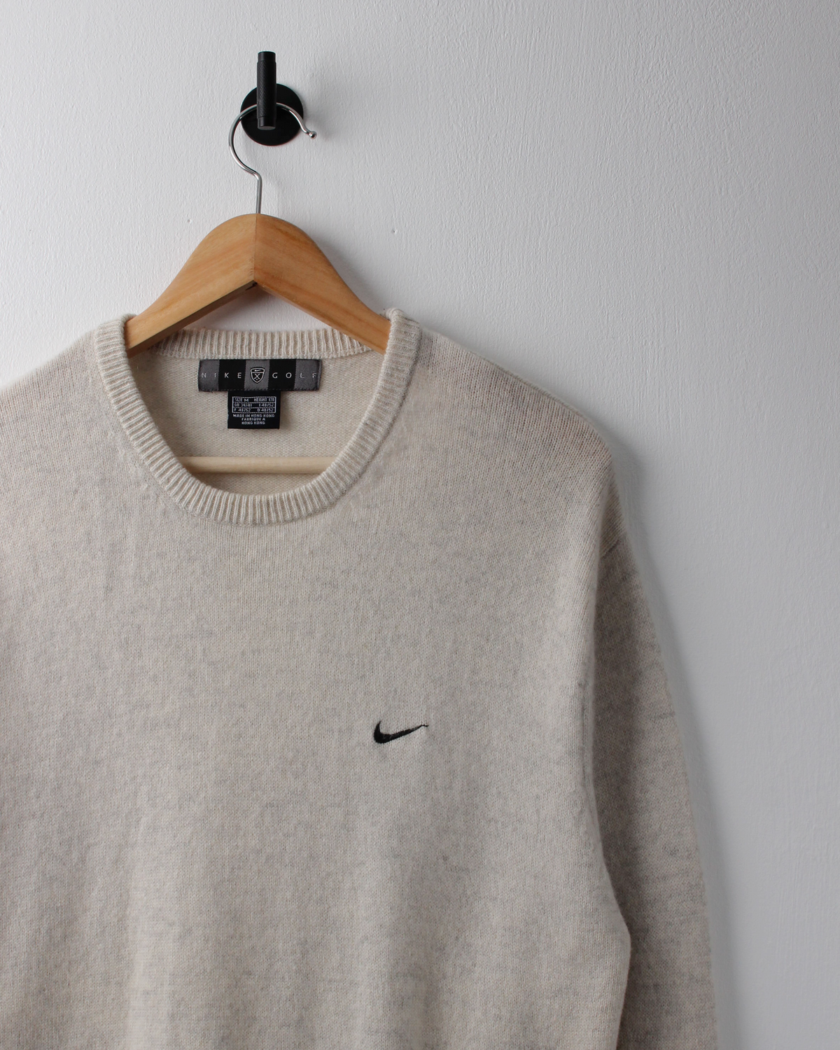 00s Nike Oatmeal Wool Crewneck Knit (M)