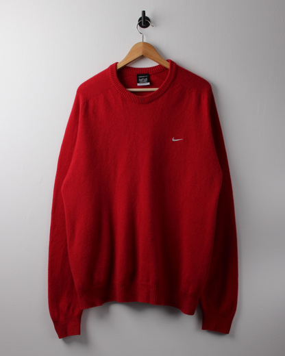 00s Nike Red Wool Crewneck Knit (XL)