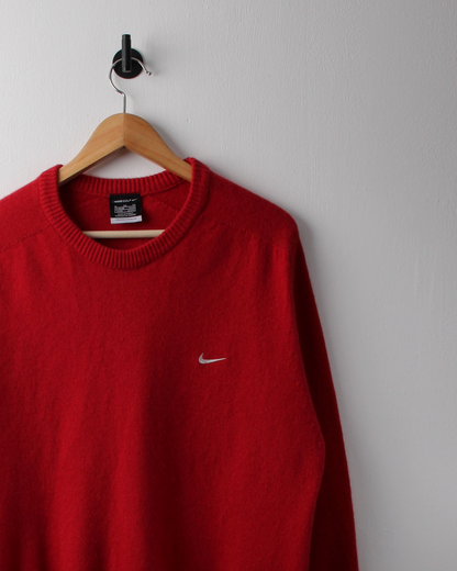 00s Nike Red Wool Crewneck Knit (XL)